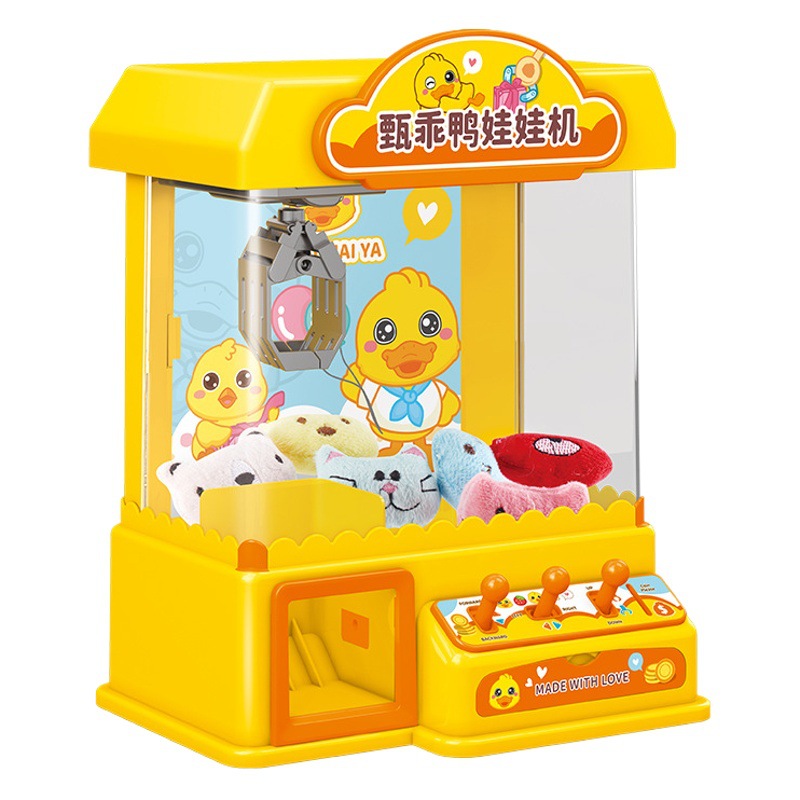 Máquina de captura de muñeca para niños de dibujos animados gran hogar clip de moneda muñeca huevo máquina de juego niños y niñas juegan juguetes de la casa