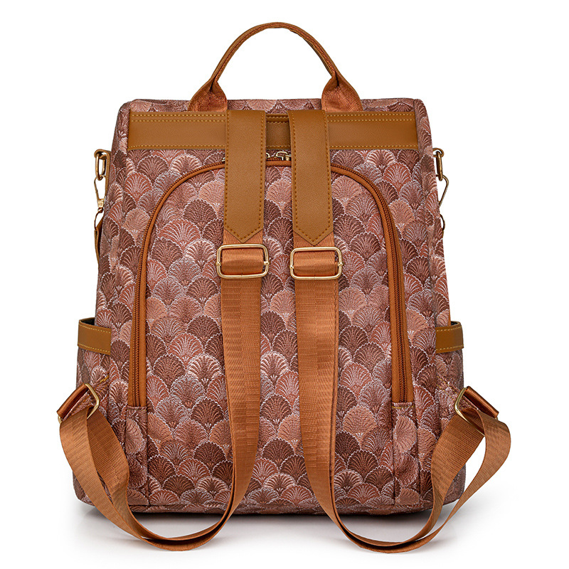 2024 nuevo estilo chino casual todo fósforo damas mochila antirrobo moda moda mochila de viaje de gran capacidad mujer