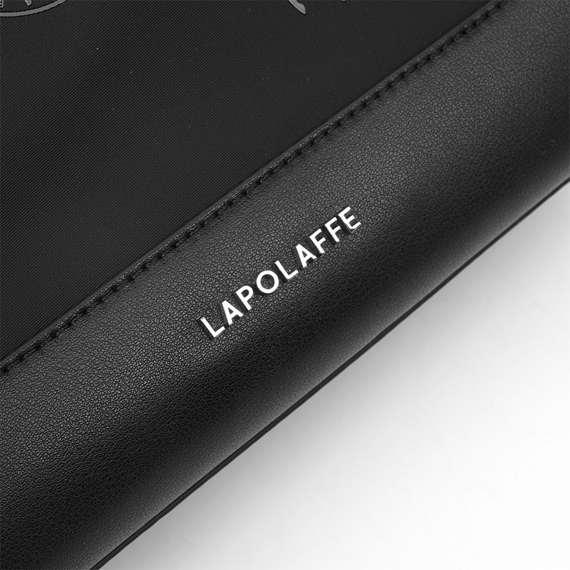 Bolsa de negocios de mujer portátil impresa de nylon tela negra alta sensación de ultra fibra bolso pequeño LP7238 #