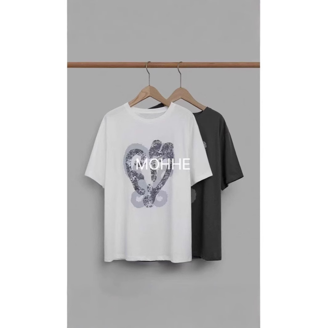 【预售】韩国东大门mohhe2025夏季新款洋气时尚百搭休闲显瘦T恤