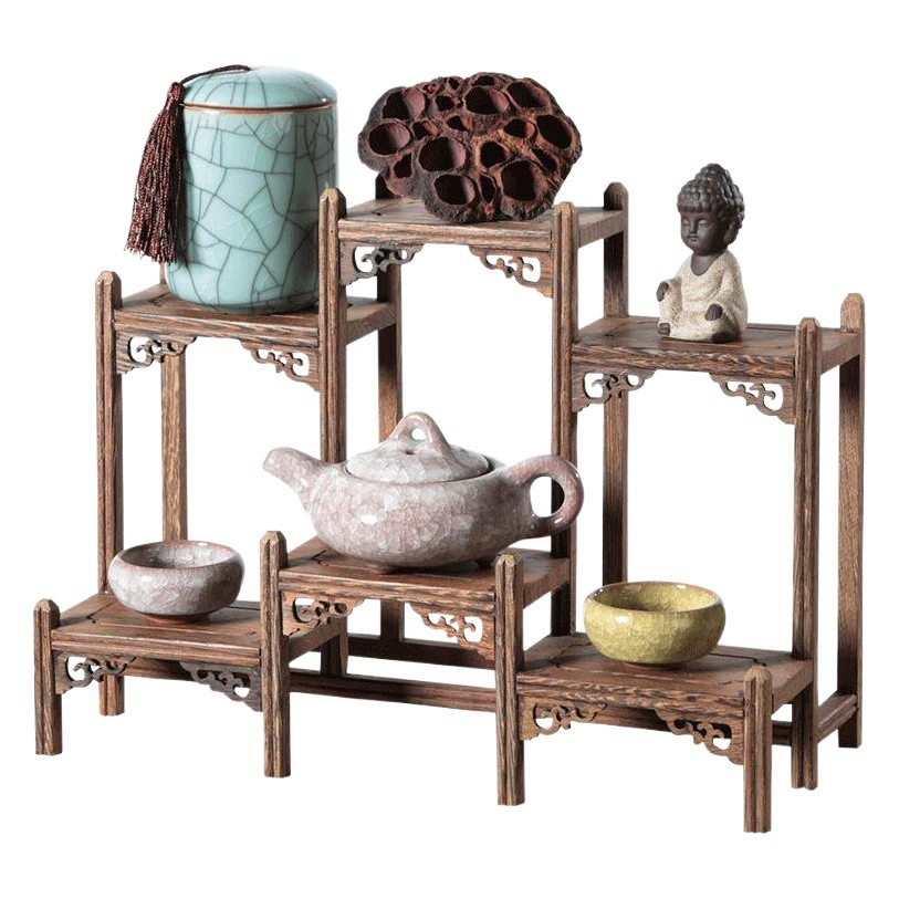 Куриное крыло деревянная антикварная полка палисандр деревянная витрина Wenwan офисная домашняя Ремесленная отделка черное куриное крыло деревянные поделки