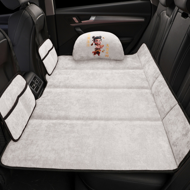 車載用シェニール折りたたみベッド、汎用エアレス車用寝具、後部座席用睡眠グッズ、折りたたみ式マットレス|undefined