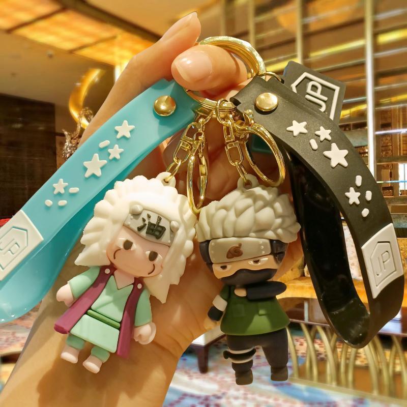 Naruto cartoon keychain Naruto Kakashi doll boys schoolbag pendant car key chain ring accessories Naruto cartoon keychain Naruto Kakashi doll boys schoolbag pendant car key chain ring accessories