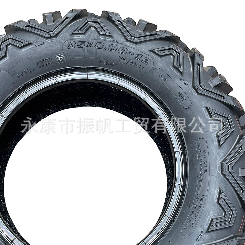 Atv neumáticos de coche de playa para motocicletas de cuatro ruedas delanteras 25X8.00-12 traseras 25X10.00-12 neumáticos vacíos 12 pulgadas