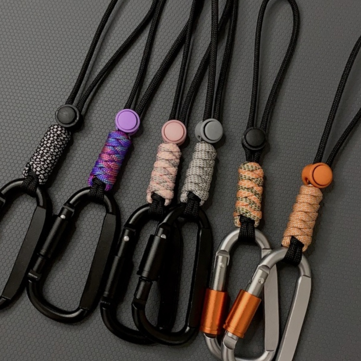 Paracord Braided Water Bottle Buckle Aluminum Alloy Lock Hook Portable Water Bottle Drink Lanyard Backpack Key Lock Quick Release Buckle