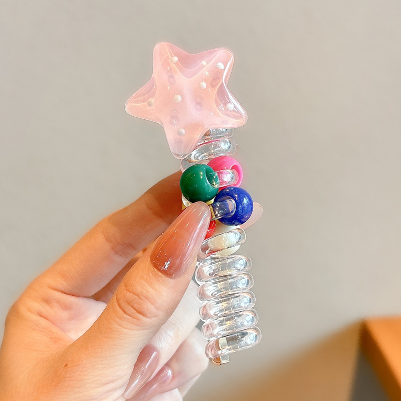 Caricatura encantadora anillo de pelo pulgar no daña el cabello de los niños correa de correa pequeña cuerda de cabello para niñas cuerda de cabello