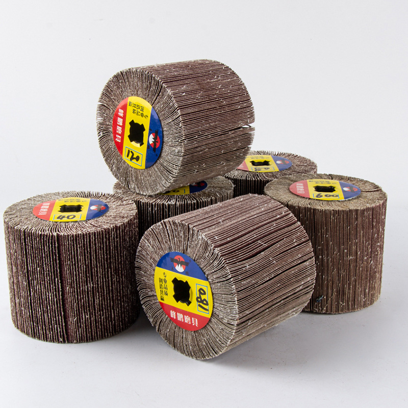 120*100砂布拉丝轮不锈钢页轮拉丝机用全拉丝工具专用打磨机