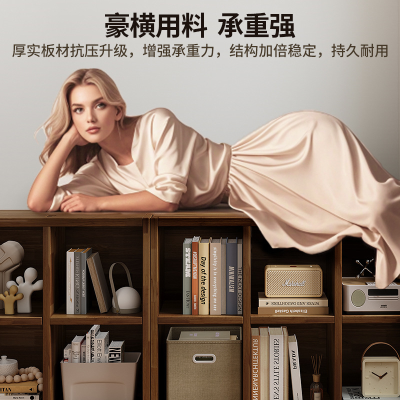 estantería de madera sólida piso bajo armario armario de almacenamiento sala de estar casero combinación de almacenamiento de artículos armario de pared