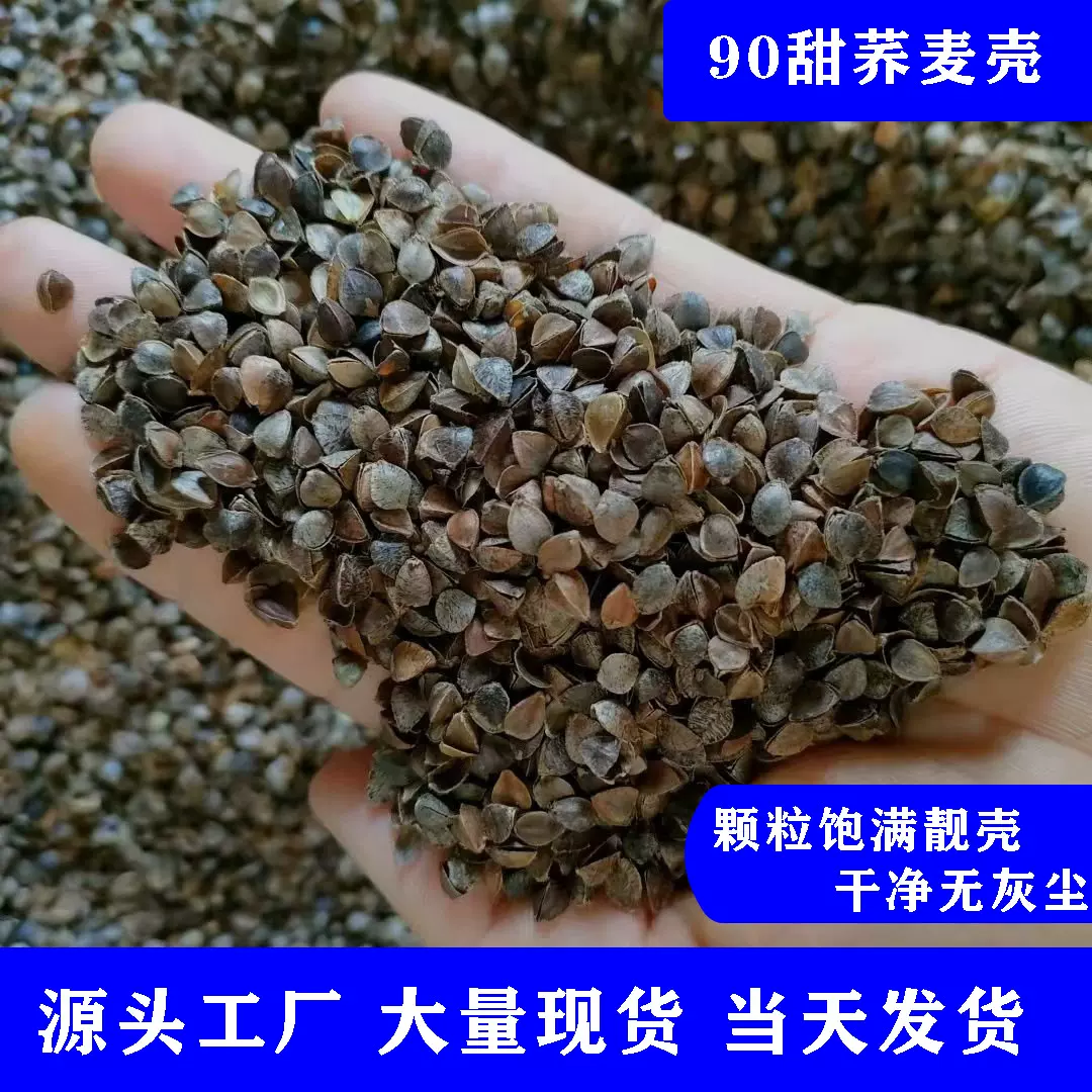 厂家现货散装90甜荞麦壳枕头填充物养生枕干净免洗荞皮壳坐垫填充