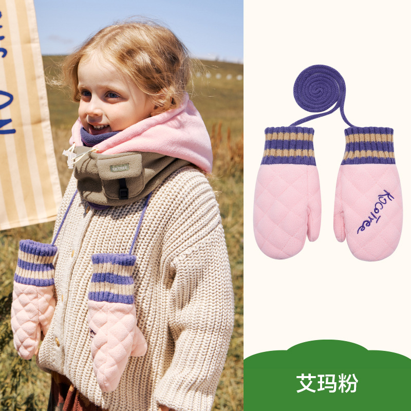 KK Árbol de Los Niños guantes invierno Niñas estudiantes La Escuela Primaria dedo especial bebé caliente engrosada clase Un antiestático