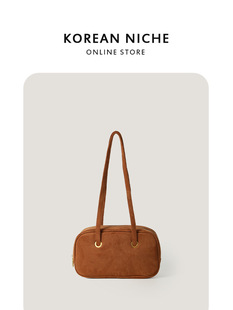 Небольшая дизайнерская демисезонная ретро универсальная сумка на одно плечо, в корейском стиле, коллекция 2023, премиум класс