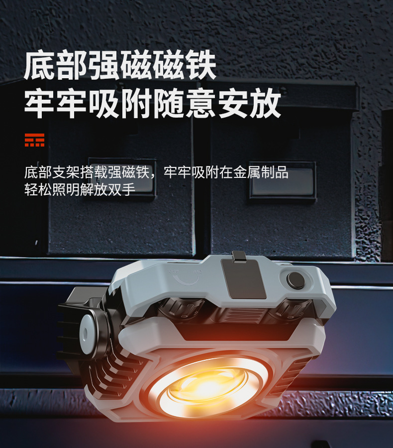 Cross-border outdoor strong light work light camping light super bright mobile portable strong battery life charging magnetic car maintenance light