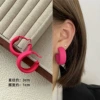 Red earrings, silver 925 sample