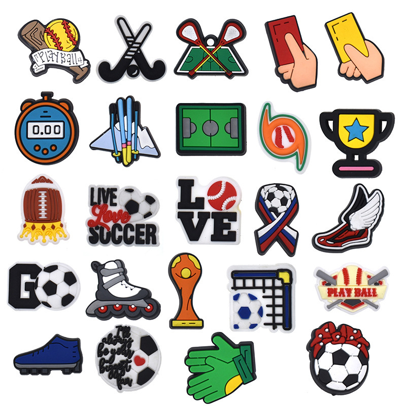 Ball Sports Series Small DIY Jewelry Accessories Pvc Soft Glue Patch Cartoon Mobile Phone Case Clothing Flat Decoration