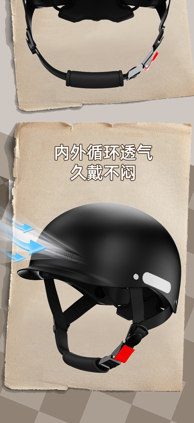 A3 New National Standard 3C Certified Electric Motorcycle Helmet for Men and Women, Summer Half Helmet, Korean Electric Scooter All-Season Safety Helmet