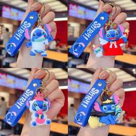 卡通潮流史迪仔系列钥匙扣合集汽车包包挂件电玩城精致小礼品批发