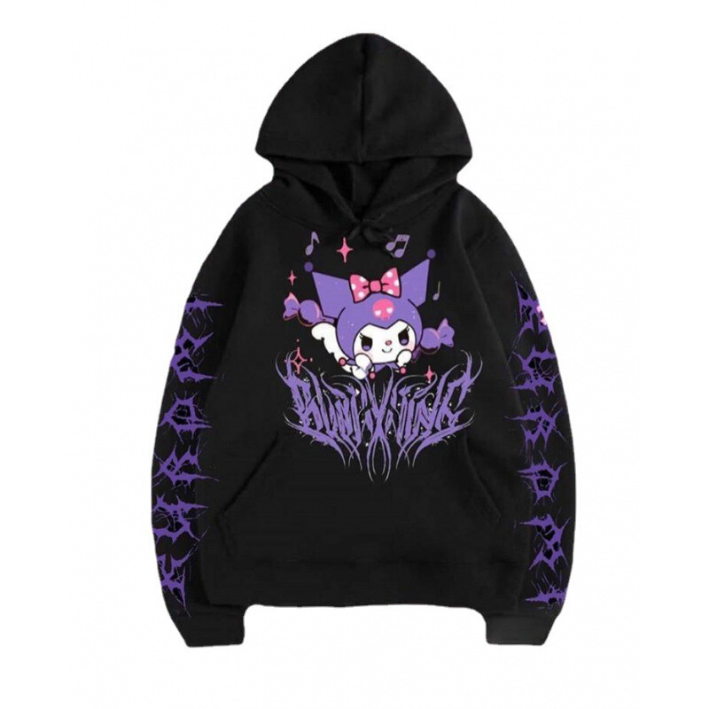 [Cross-border European Code] New European and American High Street Diablo Gothic Style Hoodie Kulomi Hoodie Sweater Hat