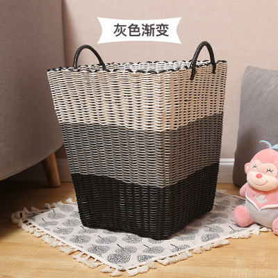 정사각형 더러운 옷 바구니 흑백 그라데이션