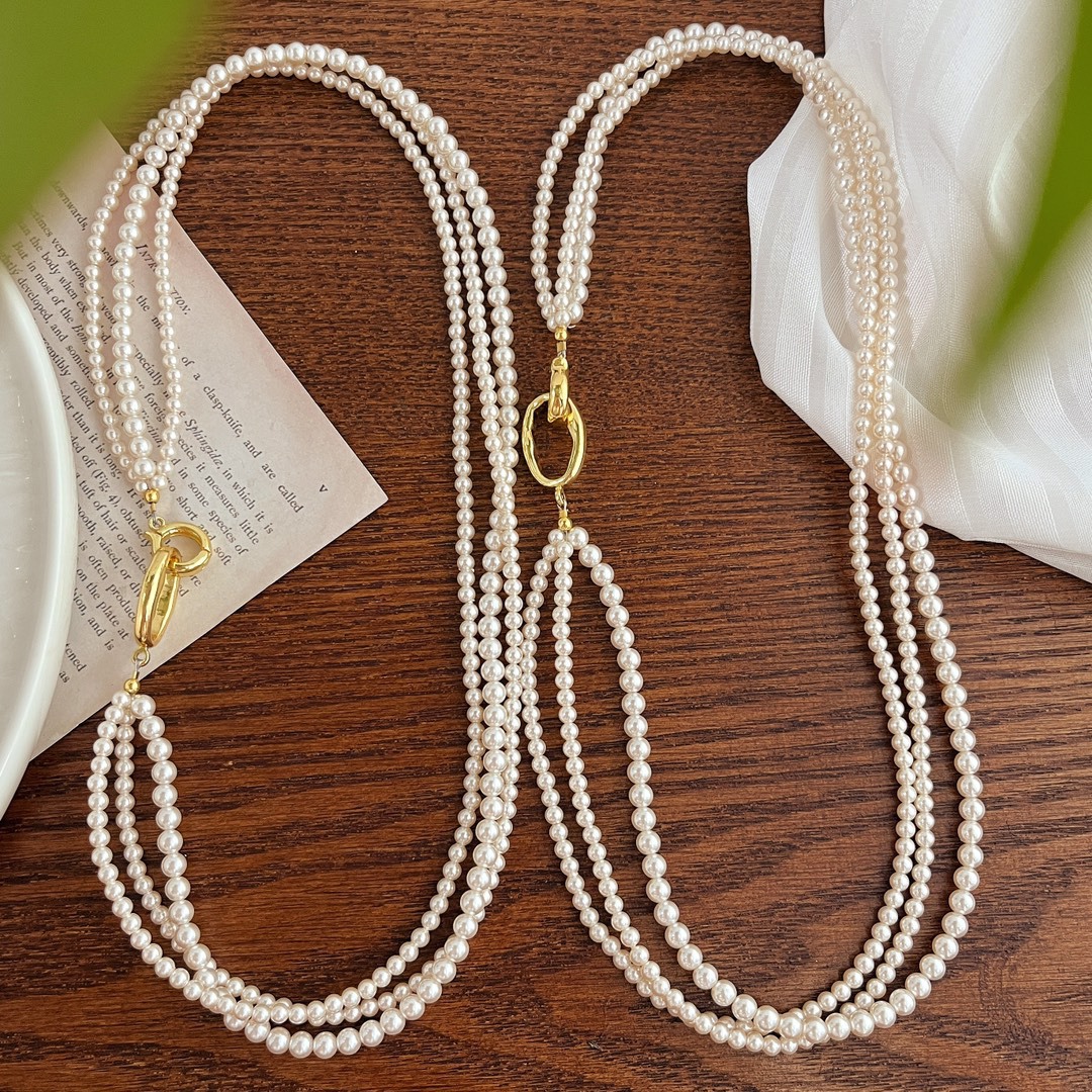 Design retro quality chain for key bag pearl