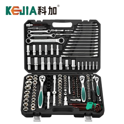 Manufacturer Supplies 151-Piece Set of 72-Tooth Matte Matte Auto Repair Tool Set Car Repair Sleeve Wrench Tool (Mühərrik tənzimləmə alətləri) - 151-piece-set-of-72-tooth-steel-handle-pearl-nickel-process
