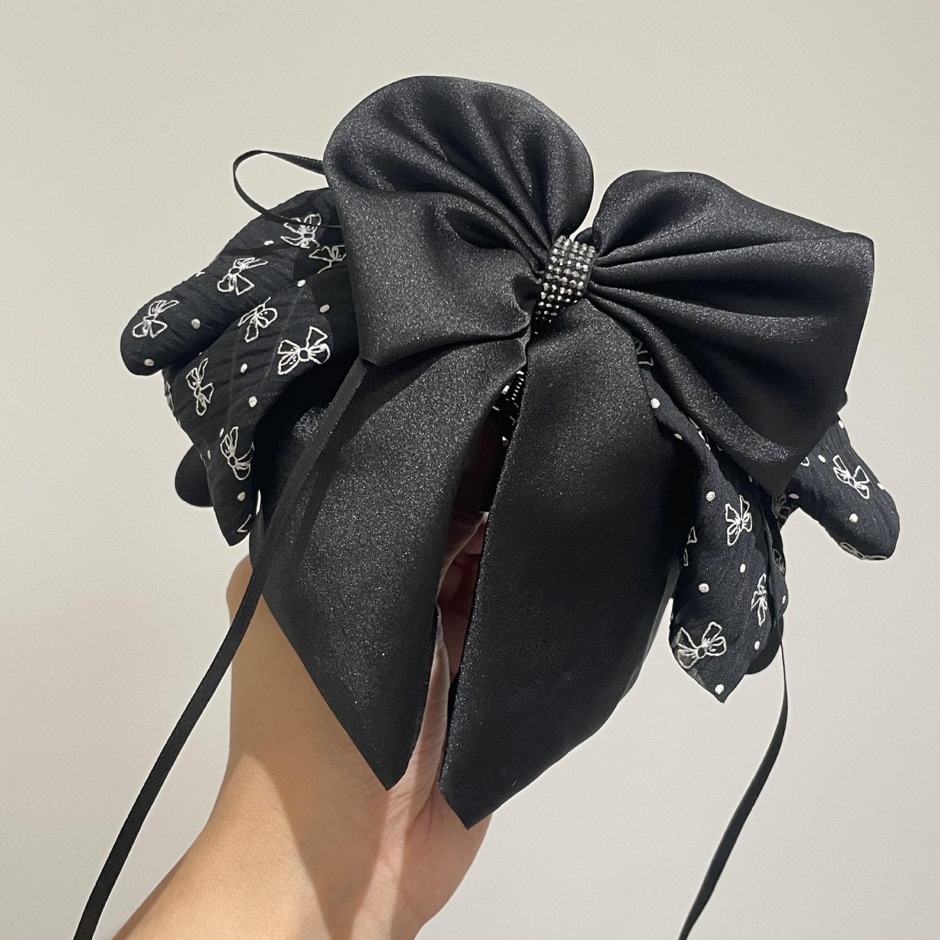 Multi-Layered Bow Ponytail Clip, Starry Sky Pendant, Elegant Hairpin, Half-Tied Hairpin on the Back of the Head, Showing Hair Volume 2025 Headwear