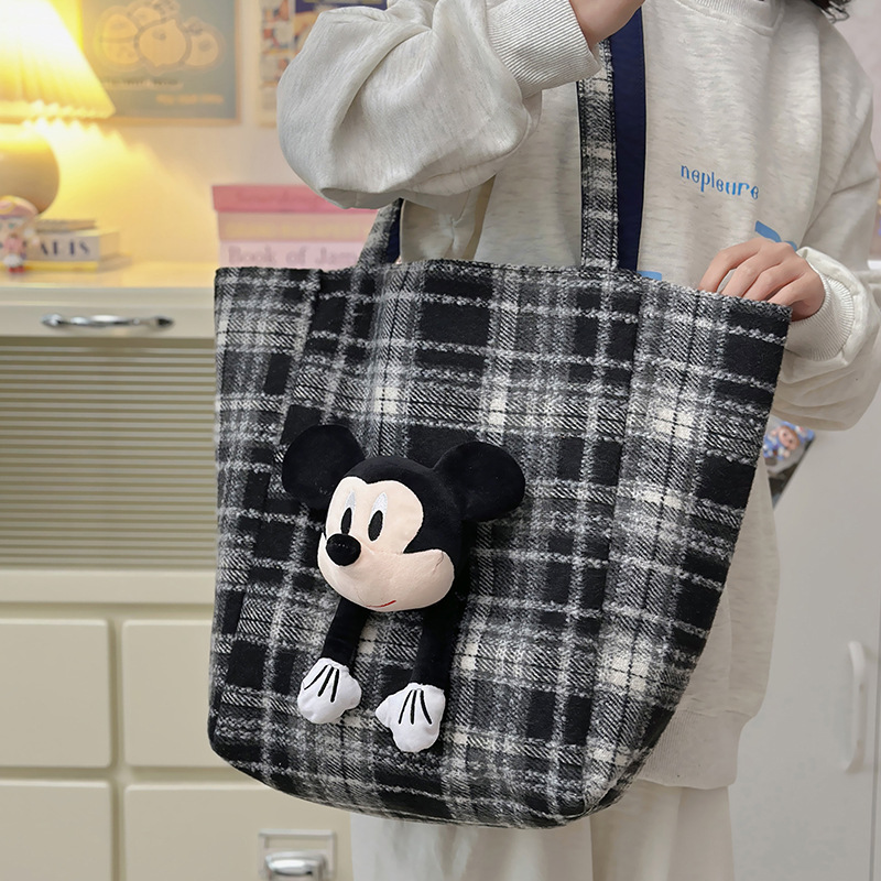 Mujer 2025 nueva tarjeta popular celosía estudiantes bolsos de primavera de gran capacidad bolsos de hombro bolsos de ocio y desplazamiento bolsos especiales