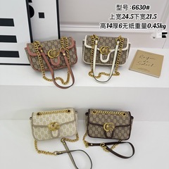 女性用クロスボーダー小さなスクエアバッグ、ファッショナブルで多用途なGGチェーンバッグ、レトロなニッチな外出用ショルダークロスボディバッグ、レプリカ卸売バッグ