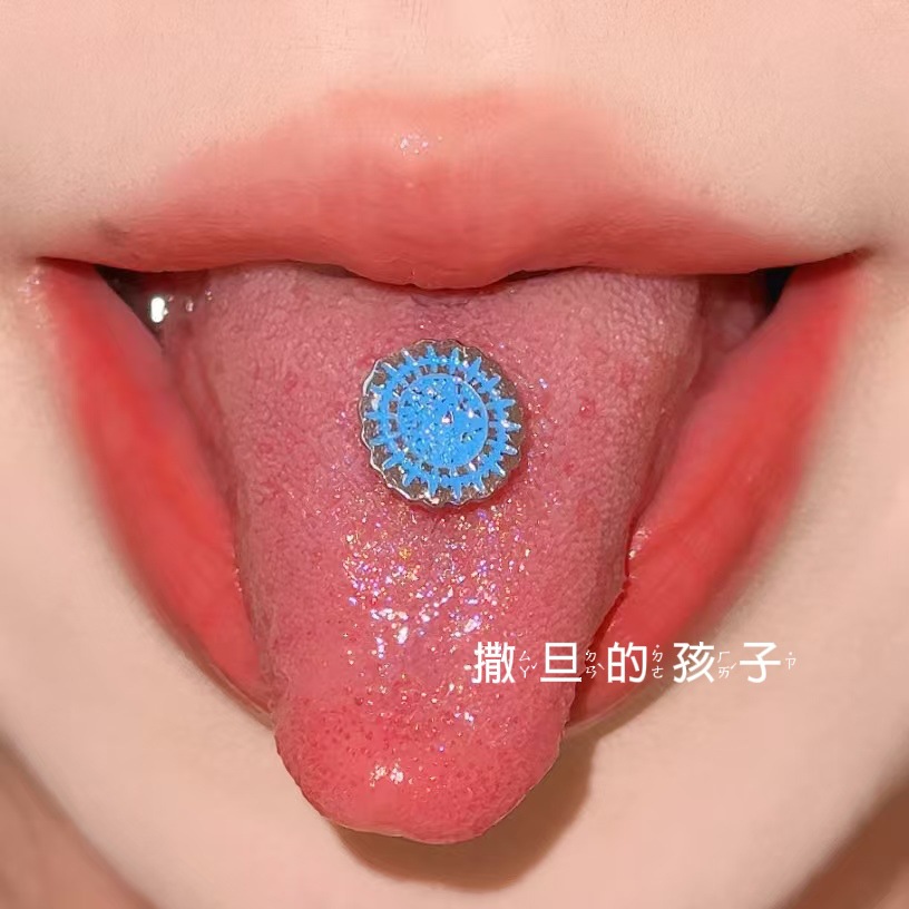 Satan's Child Black Deacon Tongue Nail Titanium Steel Tongue Ring Barbell Piercing Jewelry for Women Men detail image 4