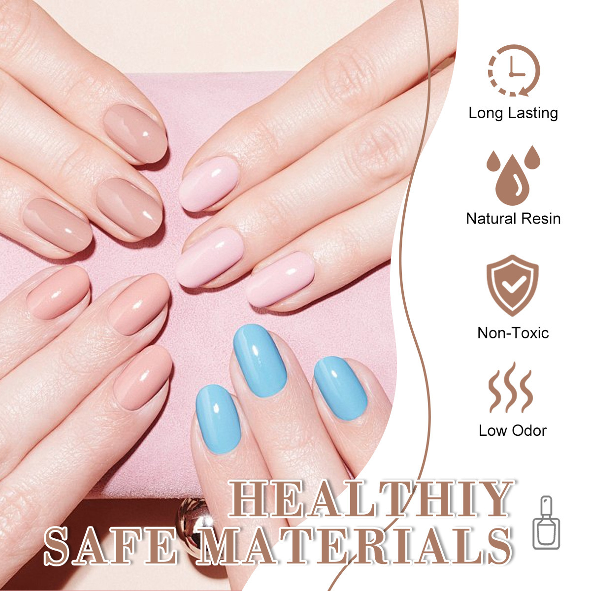 El nuevo juego de pegamento funcional para uñas de 24 colores de Amazon, pegamento de fototerapia extraíble, capa de sellado desechable, imprimación de sellado mate