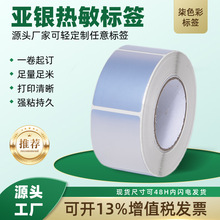 现货哑银标签不干胶标签贴印刷防水PET消银龙拉丝银封口贴空白标