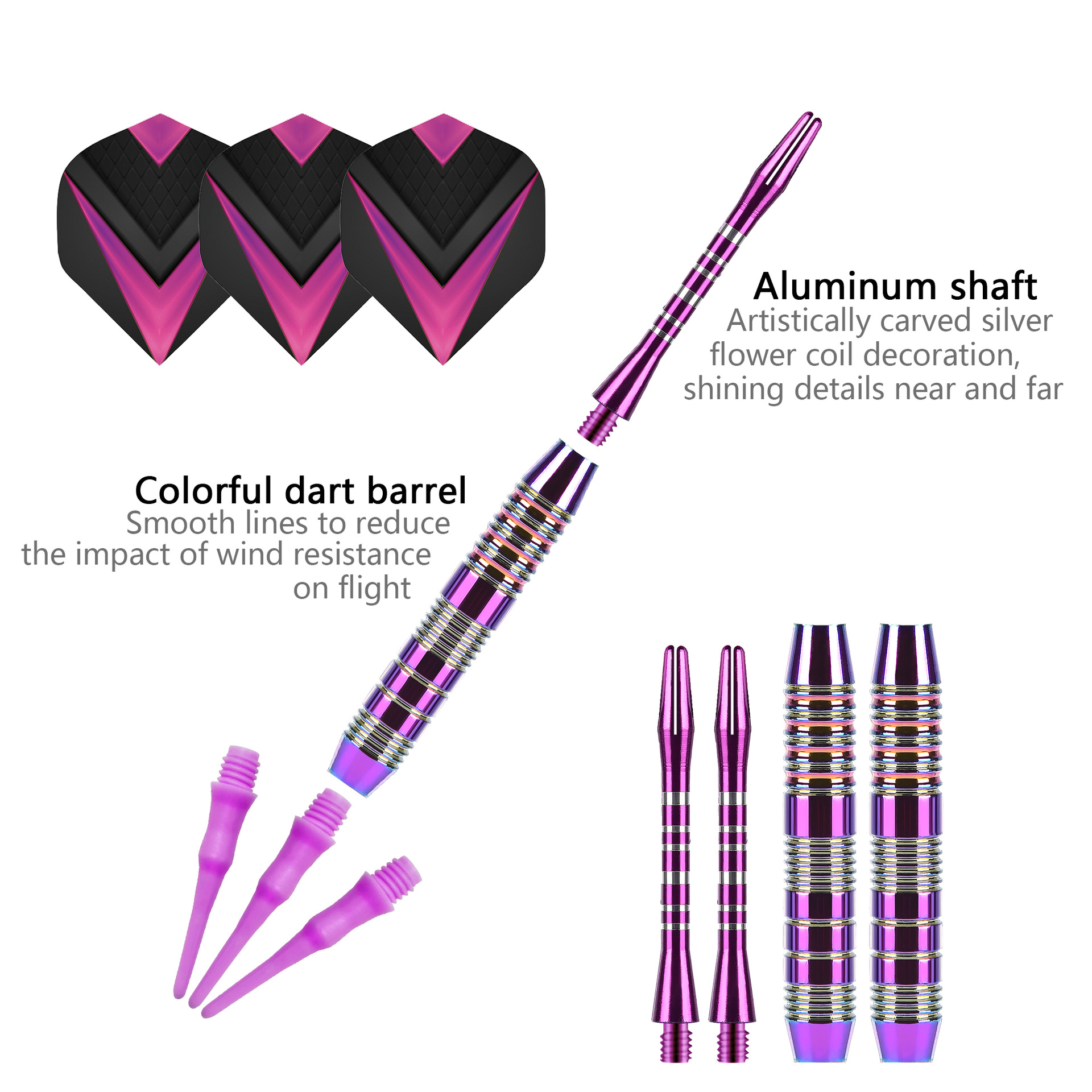 GOODARTS dardos suaves traje colorido electrónico Dart aguja con protector Amazon entrega de una sola pieza