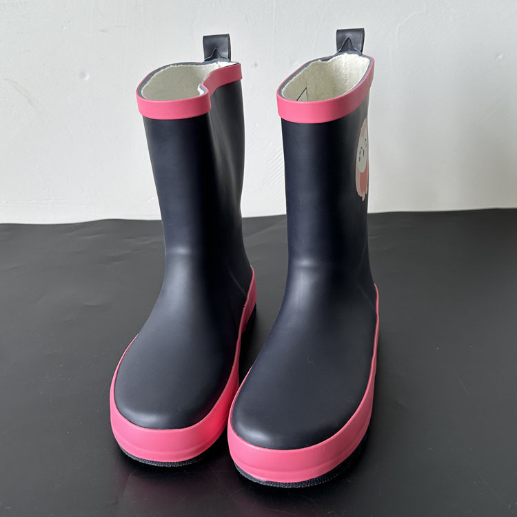 2025 Autumn Hot Style Fashionable Slip-On Versatile Owl Children's Rain Boots Foreign Trade Wholesale