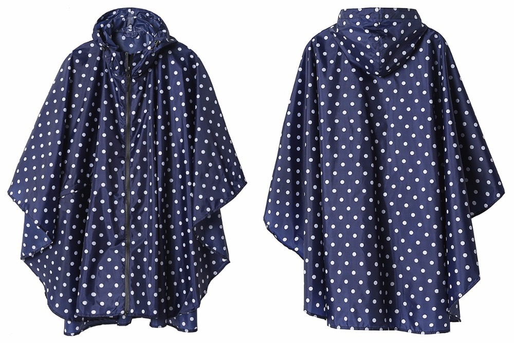 Japon ve Kore moda unisex panço yağmurluk açık bisiklet yürüyüş panço hafif baskılı fermuarlı yağmurluk panço