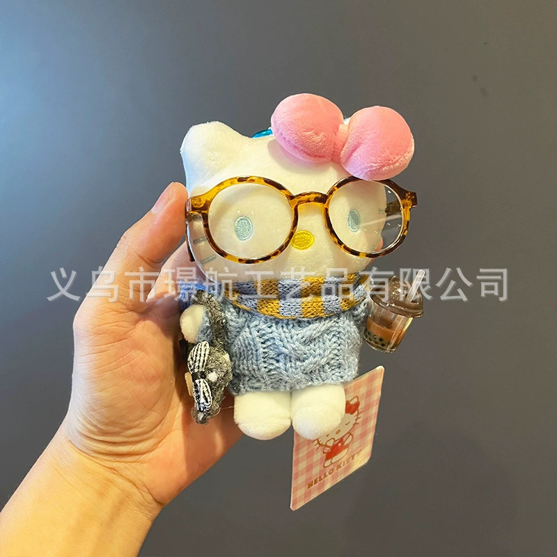 Hello Kitty, Hello Kitty, подлинная милая мультяшная подвеска, плюшевая кукла, брелок, подарок на день рождения