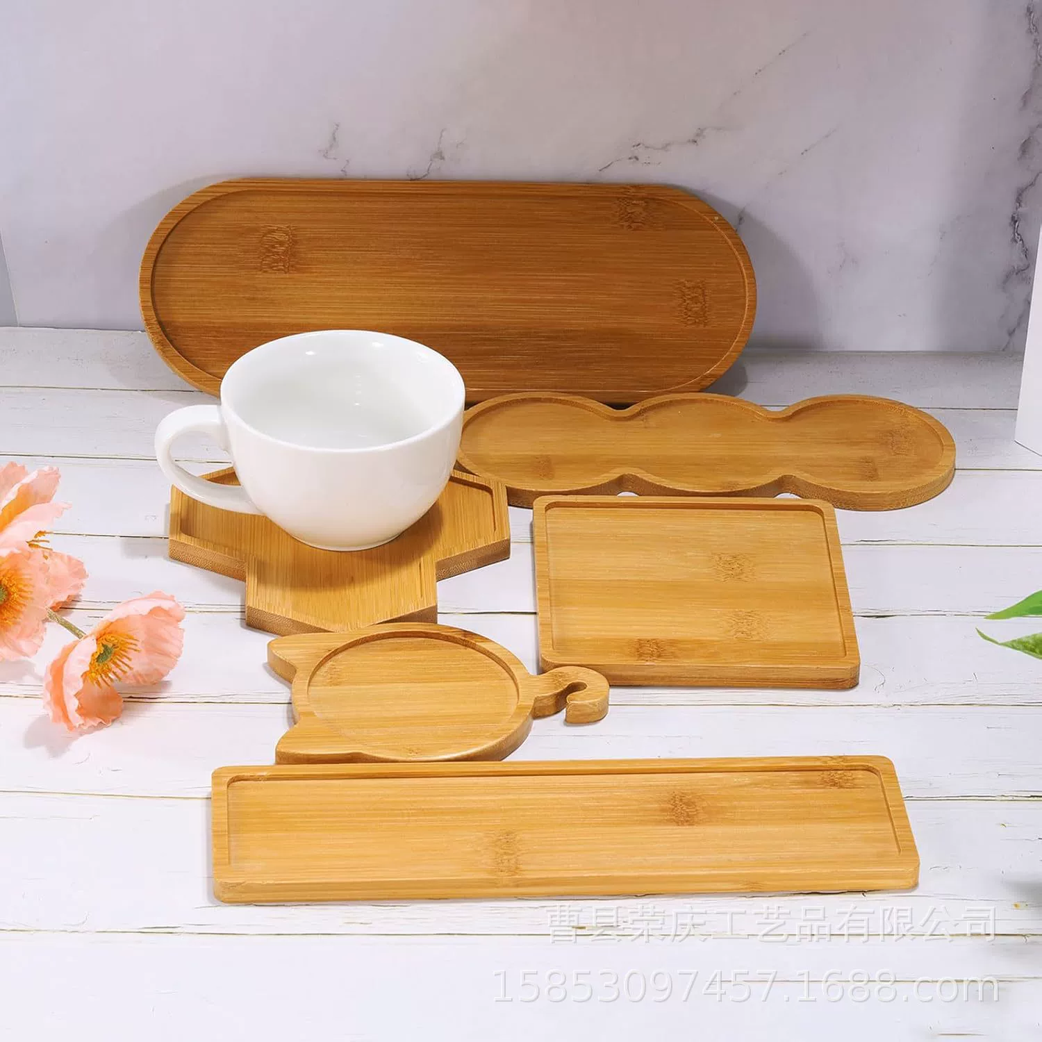 Мозаичные бамбуковые подставки в форме кошки, пустой поднос для питьевой воды, стеклянная чашка, кофейная кружка, изоляционная подставка