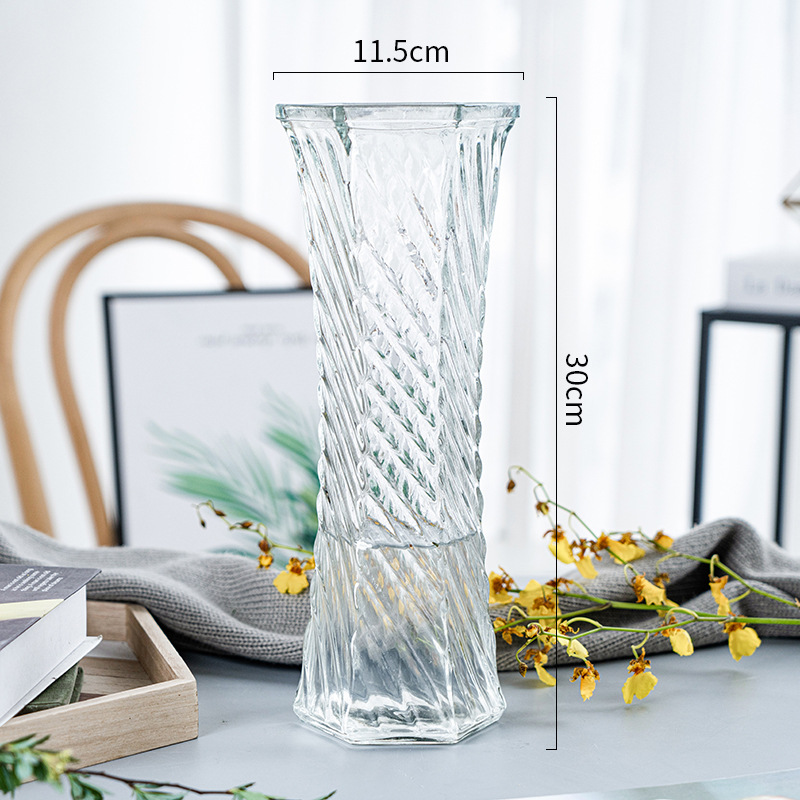 육각능직투명유리병 X2