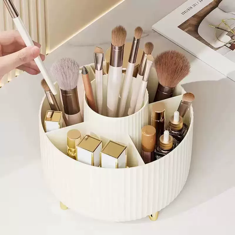 Rotating Makeup Organizer, tabletop cosmetic storage, multi-compartment, 15.2 cm