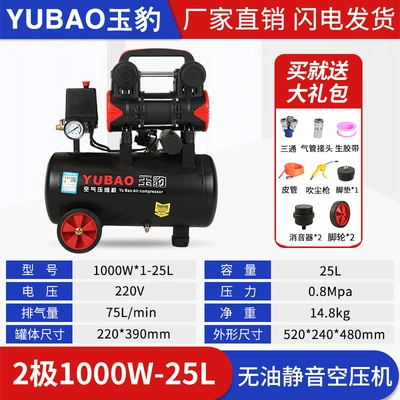 Hava kompressorları Air Compressor Small Air Compressor - 25l-1000w-intelligent-start-stop-double-solenoid-valve