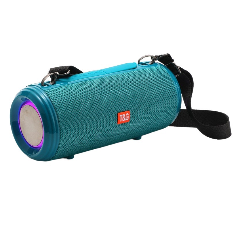 Altavoz Bluetooth TG537, subwoofer impermeable con luces RGB, tarjeta T, para exteriores