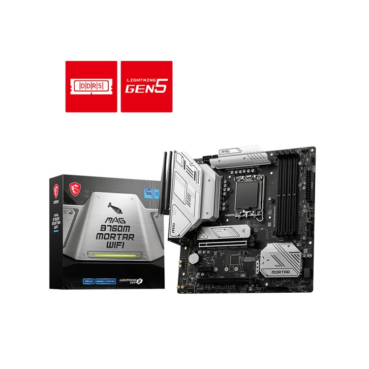 Совместимая материнская плата MSI MAG B760M Mortar WiFi DDR5 для ПК 12/13 поколения CPU