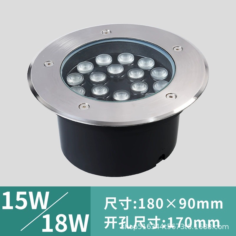 24V incrustado led redondo de acero inoxidable enterrado luz exterior IP67 impermeable enterrado luz transfronteriza mayorista image 11