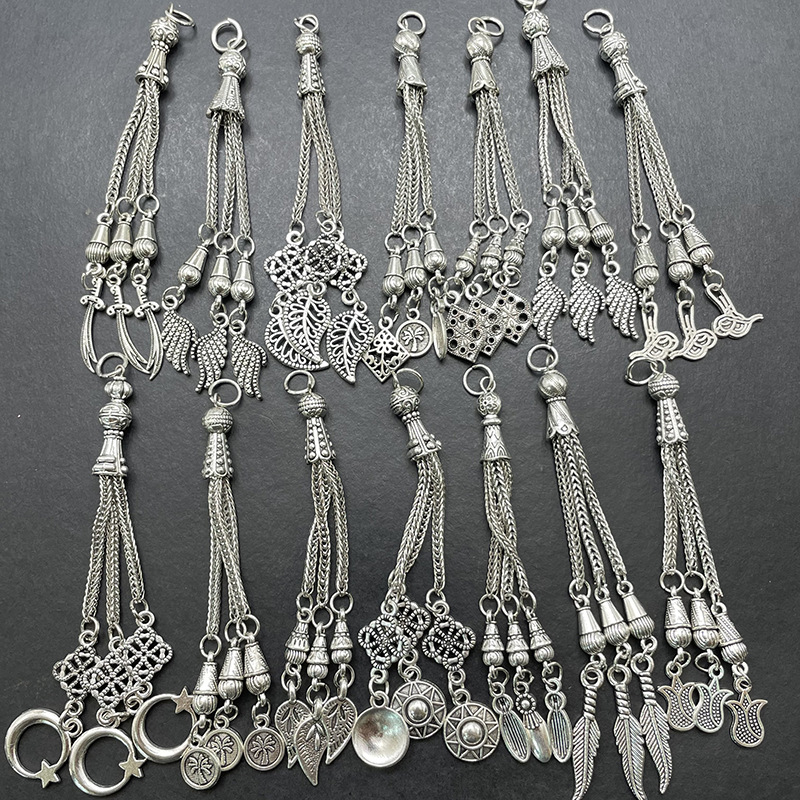 合金金属流苏手串珠串泰斯比哈吊坠挂件配件diy手工材料中国结