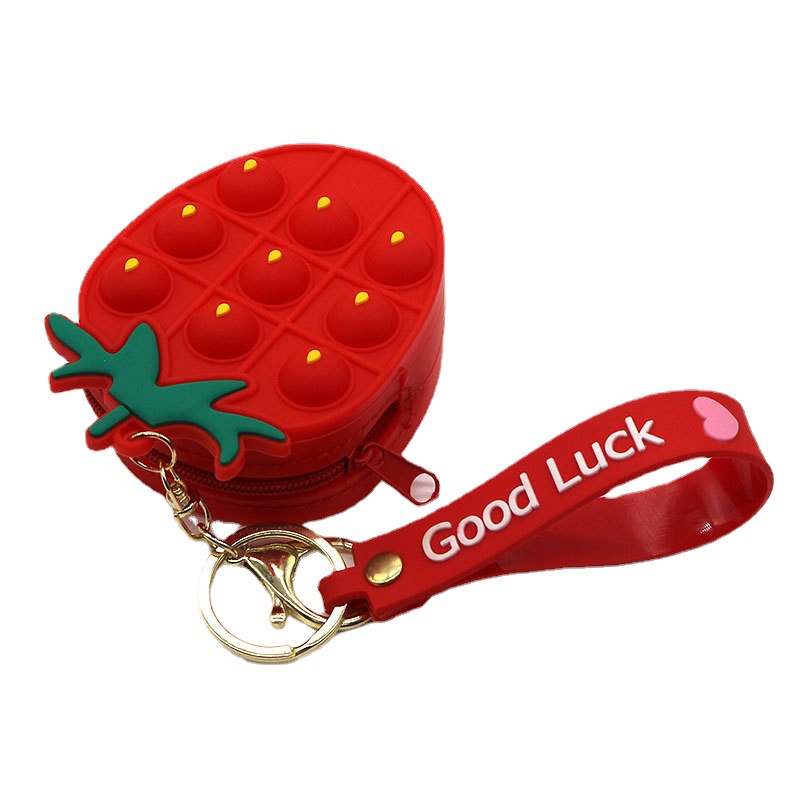 Deratización pionero monedero de la moneda de silicona niños monedero mini monedero llavero comunicado de prensa presión