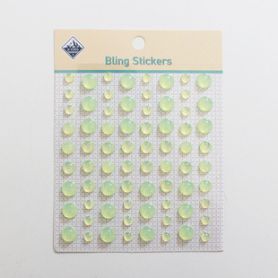 Manufacturer Customized Cat-Eye Effect Round Glossy Flats Bottom Resin Diamond Stereo Gem Sticker Fake Diamond Sticker