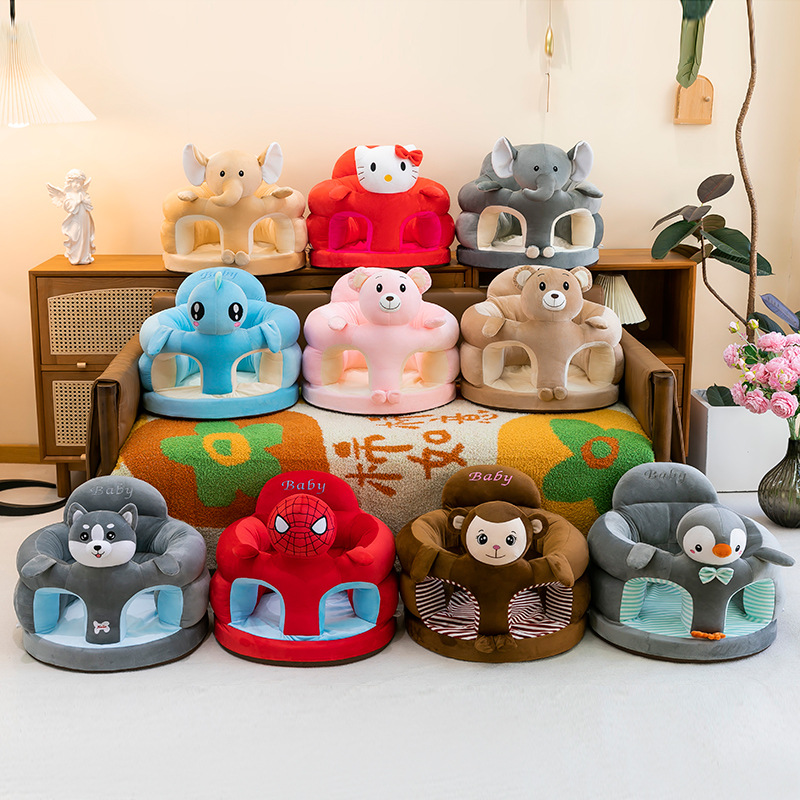 跨境毛绒玩具卡通宝宝学坐沙发创意婴幼儿坐姿防摔安全座椅批发