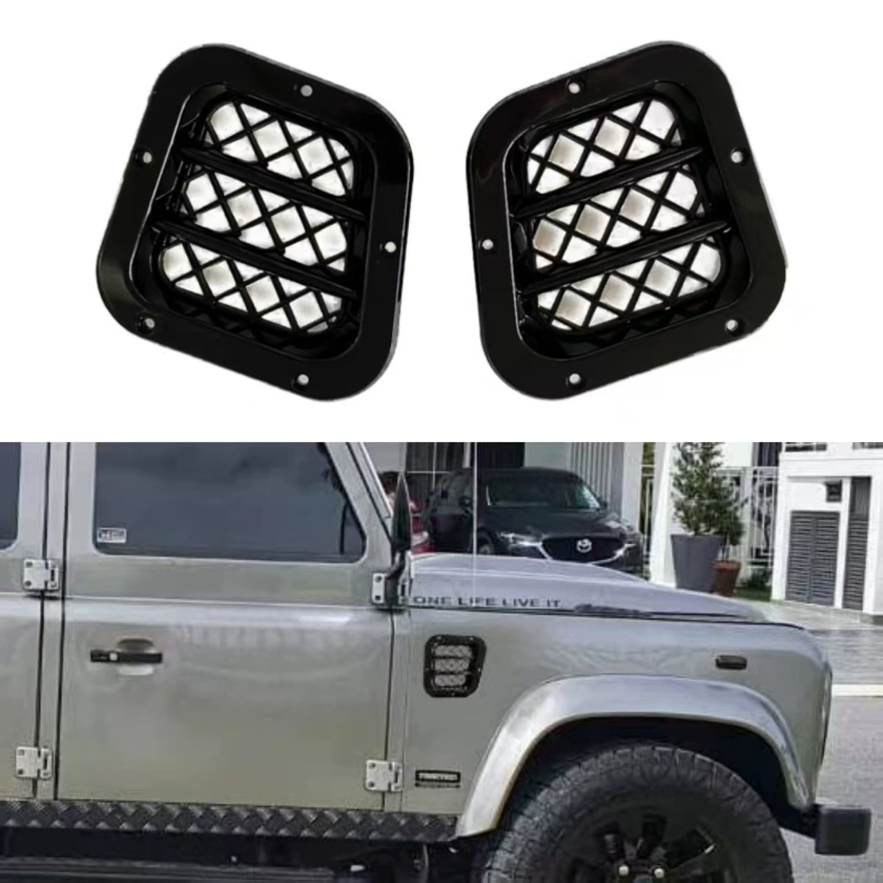 Трансграничное применимо к 03-19 Land Rover охранное крыло воздухозаборник защитная сетка Land Rover охранное крыло воздуховыпускное отверстие