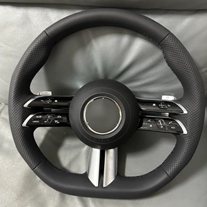 Custom modified new Mercedes-Benz E series steering wheel e260E300e53e350eL Dragonfly black genuine leather assembly