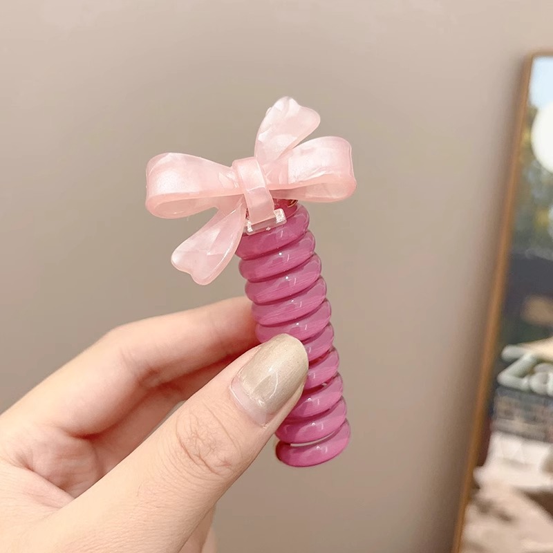 Hermosa niña amor burbuja trenzado artefacto de cabello de verano de alta elasticidad línea telefónica duradera bucle de cabello atado cabello