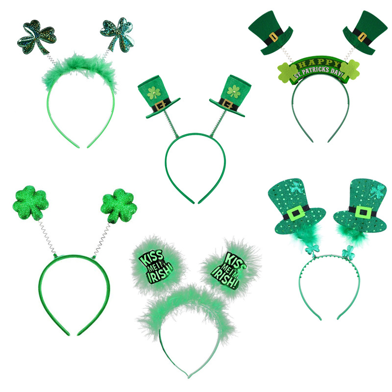 35g Weight Hair Band, Costume Props Event & Party Supplies 1 Piece Quantity St. Patrick Shamrock Letter Bow Knot Plastic Party Hair Band Costume Props 1 Piece