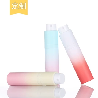 定制加工三节圆管旋转喷雾瓶渐变色化妆品香水喷雾瓶小样分装瓶
